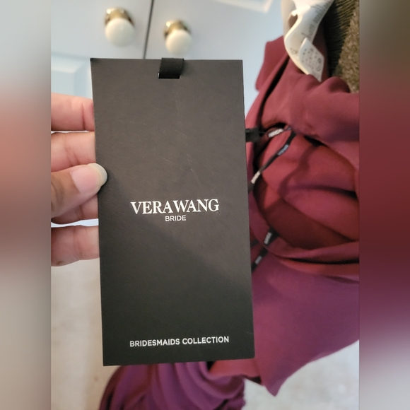 Vera Wang Bridal collection wine colored size 8 formal dress - Picture 10 of 16